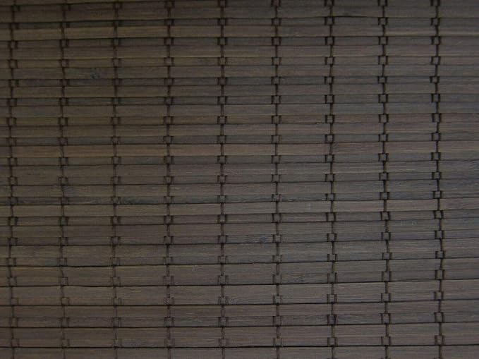 Cordless Woven Wood Roman Shades, 54W x 36H, Eastfield Umber, Sizes 20-72 Wide by FirstRateBlinds