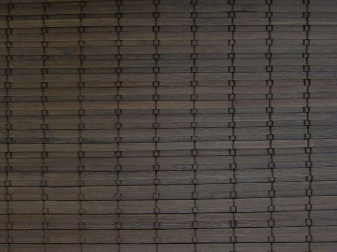 Cordless Woven Wood Roman Shades, 26W x 72H, Eastfield Umber, Sizes 20-72 Wide by FirstRateBlinds