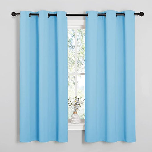 NICETOWN Light Blue Curtains for Nursery, Thermal Insulated Grommet Room by NICETOWN