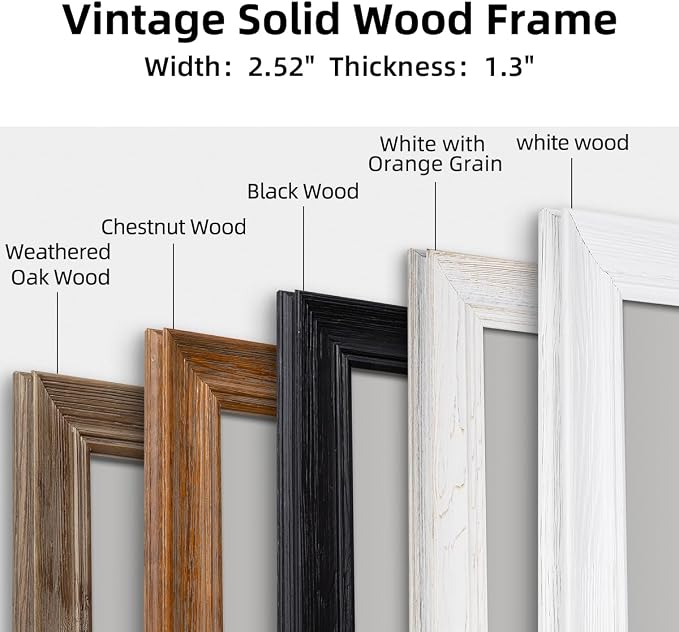 36 x 60 Rustic Wooden Framed Wall Mirror - Image 3