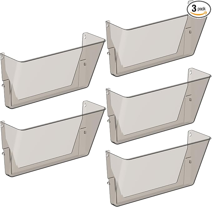 Gawerk Clear Acrylic Single Pocket, Plastic Hanging Wall Mount File Holder by Gawerk