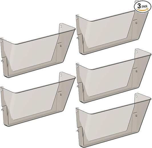 Gawerk Clear Acrylic Single Pocket, Plastic Hanging Wall Mount File Holder by Gawerk