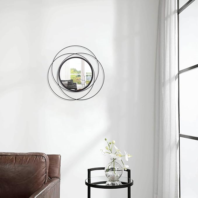Black Circle Mirror Wall Decorative Metal Wall Mirror, Art Small Round Wall - Image 4