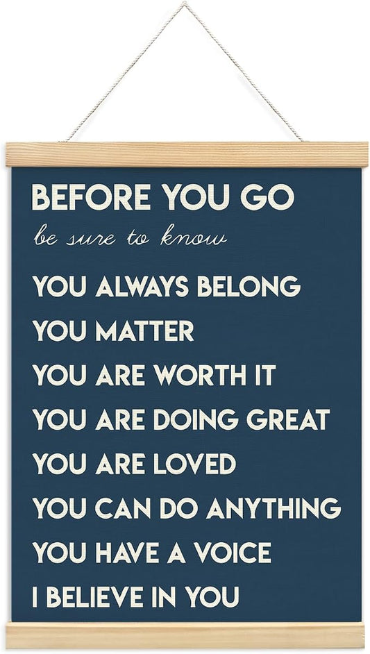 Mental Health Positive Affirmations Inspirational Wall Art Decor, Therapist by Unknown