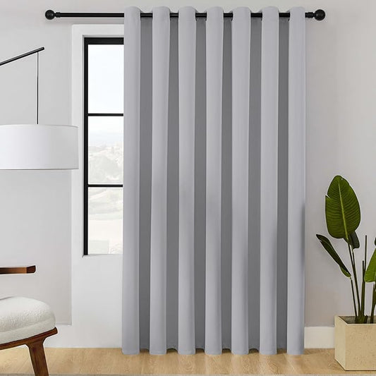 ChrisDowa Room Divider Curtain 90 Inches Long, Wide Blackout Sliding Door by ChrisDowa