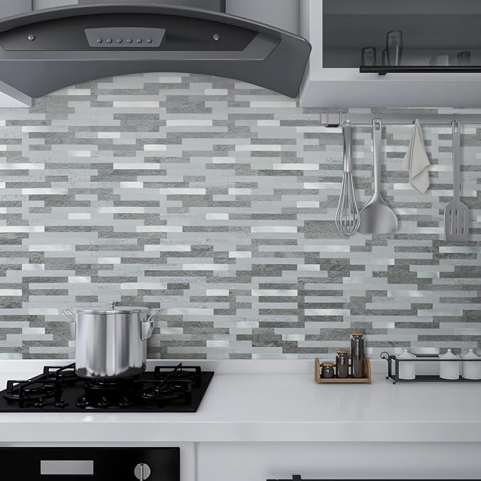 AULIGET 2 Sheets Faux Stone Peel and Stick Backsplash - Image 6