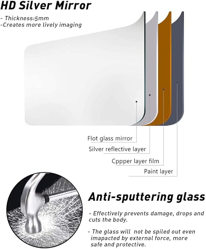 Full Length Mirror, Extra Large Wall Mirrors, Arch-Top Mirrors - Image 7