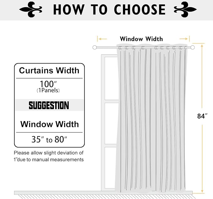 ChrisDowa Room Divider Curtain 84 Inches Long, Wide Blackout Sliding Door - Image 5