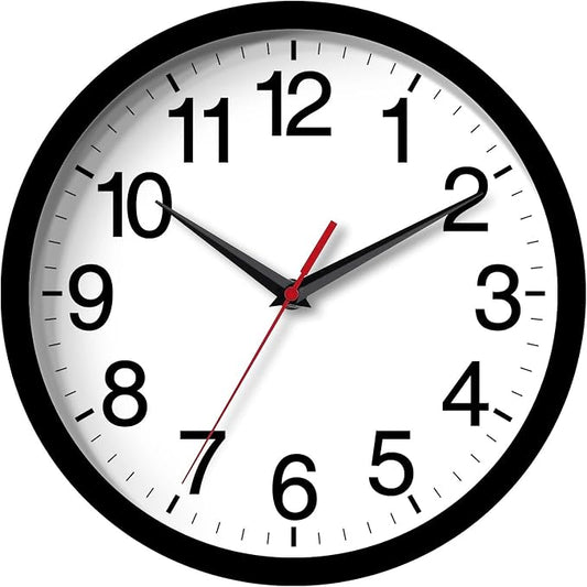 Rohioue Wall Clock Modern 8 Inch Battery Operated Silent Non Ticking Small by RohioueWallClock
