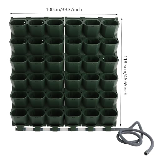 Self Watering Planters with Timer and Rain Sensor, 36-Pocket Wall Mounted - Image 5