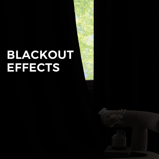 NICETOWN Room Darkening Draperies Curtains Panels, 2 Panels Stone Blue W52 x L90 - Image 7