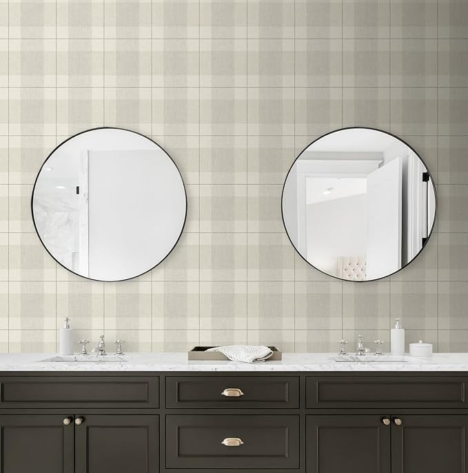 NextWall Lenox Hill Plaid Peel and Stick Wallpaper - Image 3