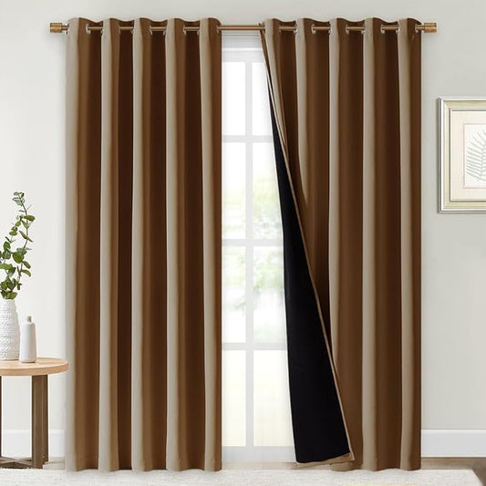 NICETOWN Full Shade Curtain Panels, 70 x 84 inch, Pair of Energy Smart & Noise by NICETOWN