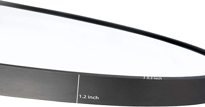 Itrue 30 Inch Round Wall Mirror, Brushed Black Metal Frame Circle Bathroom - Image 6