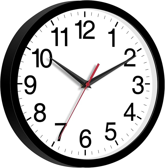 Rohioue Wall Clock Modern 8 Inch Battery Operated Silent Non Ticking Small - Image 8