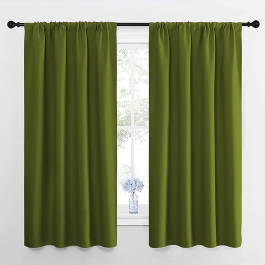 NICETOWN Kitchen Curtains, Short Blackout Drapes, Thermal Insulated Blackout by NICETOWN