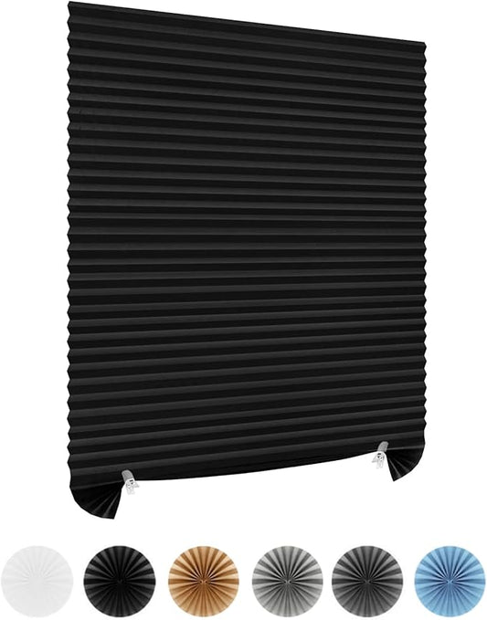 Window Blinds Cordless Blackout No Drill Cut to Size Clip On Stick On Self by Maritown