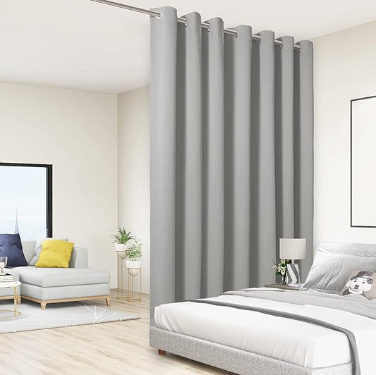 BONZER Room Divider Curtain Total Privacy Wall Extra Wide Grommet Room by Bonzer