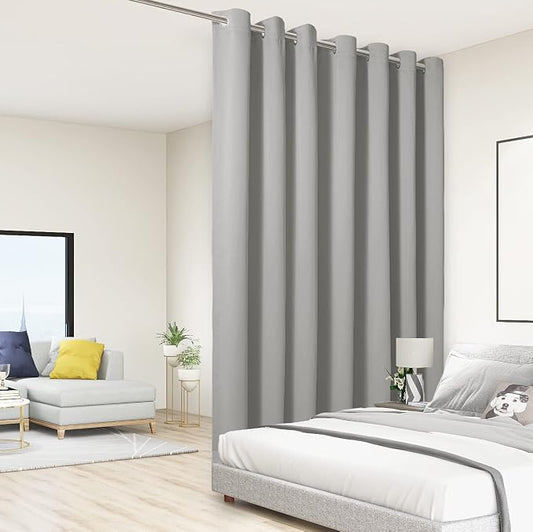 BONZER Room Divider Curtain Total Privacy Wall Extra Wide Grommet Room by Bonzer