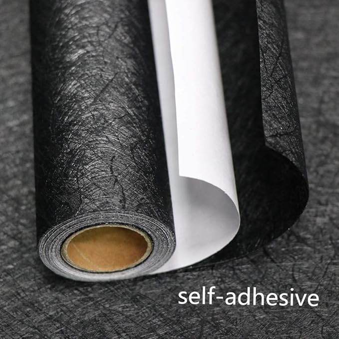 Abyssaly Black Silk Wallpaper Peel and Stick 15.7" X 196.8" Embossed Self - Image 2