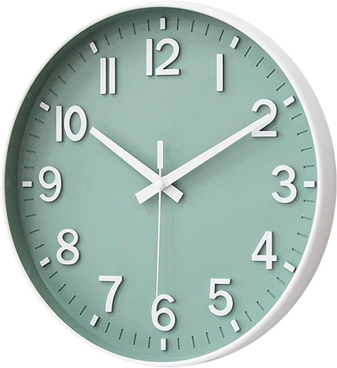 HZDHCLH Wall Clocks Battery Operated, Wall Clock Green, 12 inch Wall Clock - Image 2