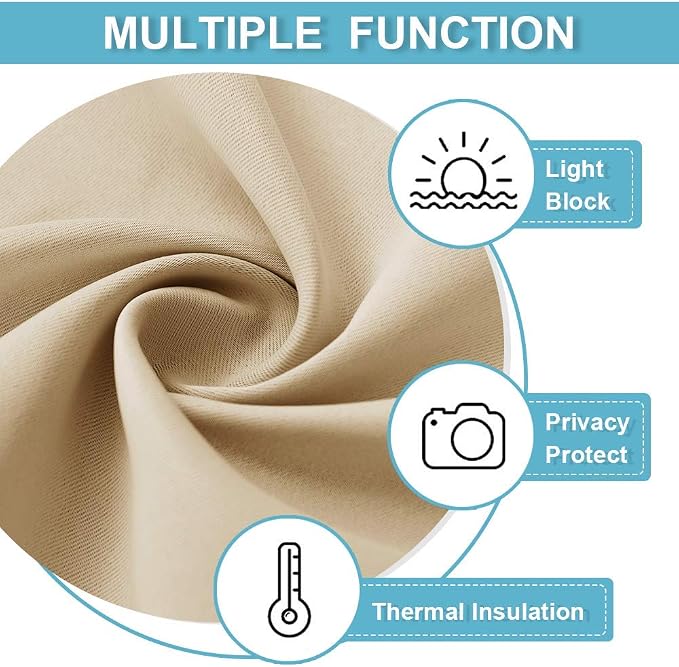 RYB HOME Blackout Curtains Thermal Insulating Privacy Temporary Door Curtains - Image 7