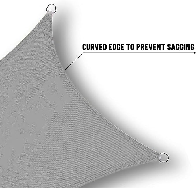 SUNNY GUARD Waterproof Sun Shade Sail 10' x 12' Charcoal Rectangle UV Block Sunshade for Backyard Yard Deck Patio Garden Outdoor Activities and Facility(Customized)