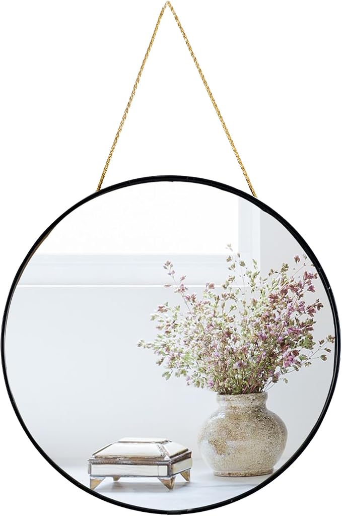 YCHMIR Small Round Wall Mirror, Bathroom Mirror by YCHMIR