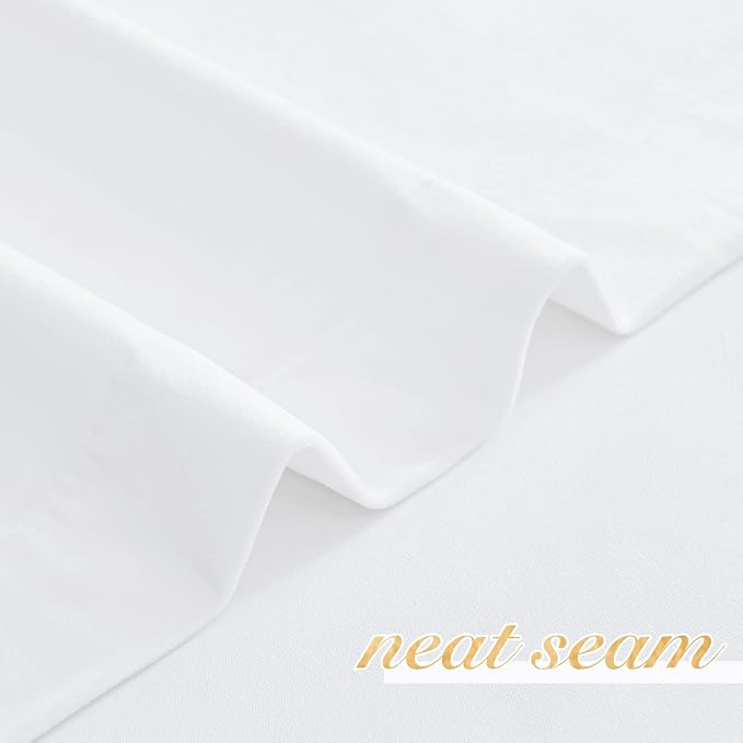NICETOWN Pure White Velvet Curtains 96 inches Long 2 Panels, Farmhouse and - Image 6
