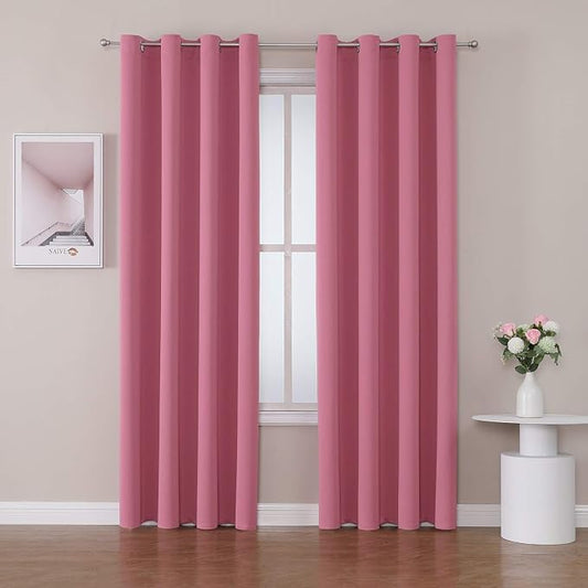 ChrisDowa Room Darkening Curtains 80 Inches Long 2 Panels Set by ChrisDowa