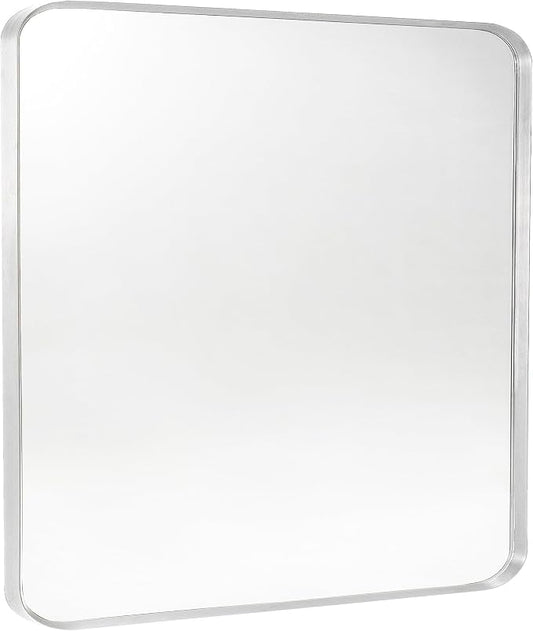 Silver Metal Framed Bathroom Mirror by Minuover