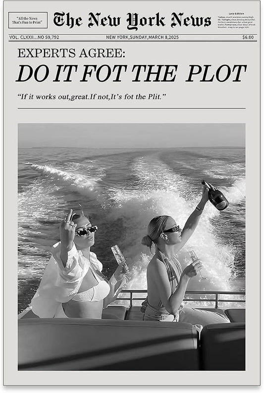 noxozoqm Black and White Fashion Hot Girl Poster Fun Do It by Unknown