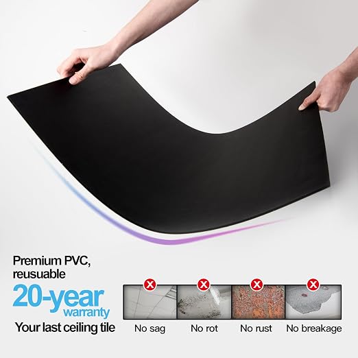 Art3d 10-Pack Smooth Drop Ceiling Tile 2ft x 4ft - Image 2