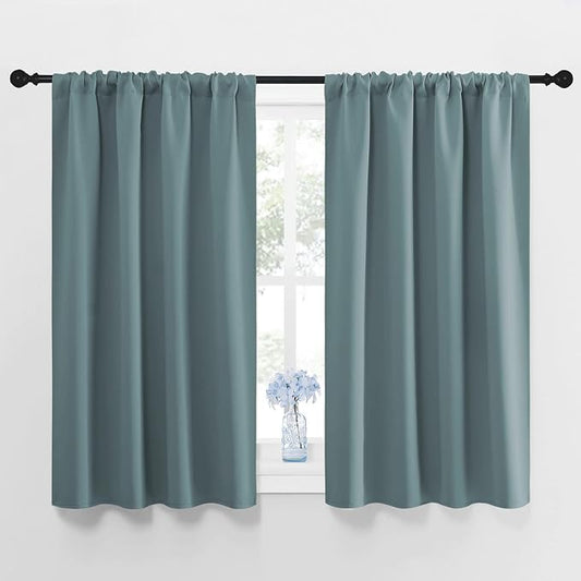 NICETOWN Greyish Blue Blackout Curtains Panels by NICETOWN