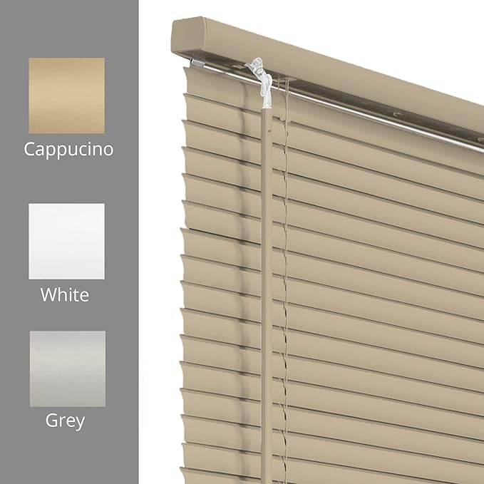 CHICOLOGY Mini Blinds for Indoor Windows – 24"W x 72"H, Cappuccino Horizontal - Image 5