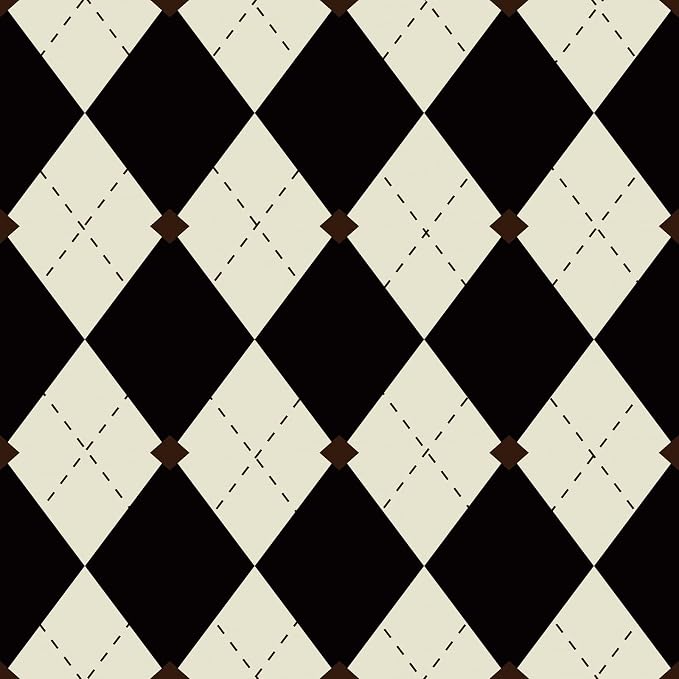 Simon&Siff Retro Checkered Peel and Stick Wallpaper Black and White Cream - Image 9