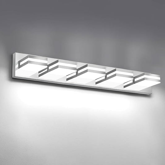 IZORRO LED Modern Bathroom Lights Fixtures, Chrome Acrylic Wall Lighting by IZORRO