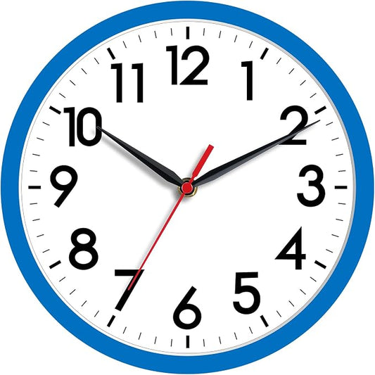 AKCISOT Wall Clock 8 Inch Silent Non-Ticking Modern Clocks Battery Operated by Akcisot