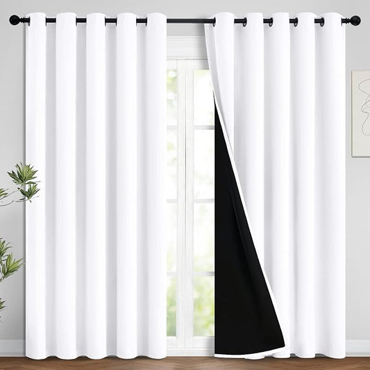 Yakamok Full Blackout Curtains 84 Inches Long, 2 Thick Layers Grommet Top by Yakamok