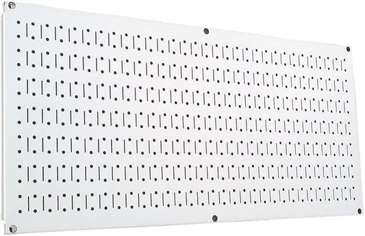 Wall Control Pegboard 16in x 32in Horizontal White Metal Pegboard Tool Board by Wall+Control