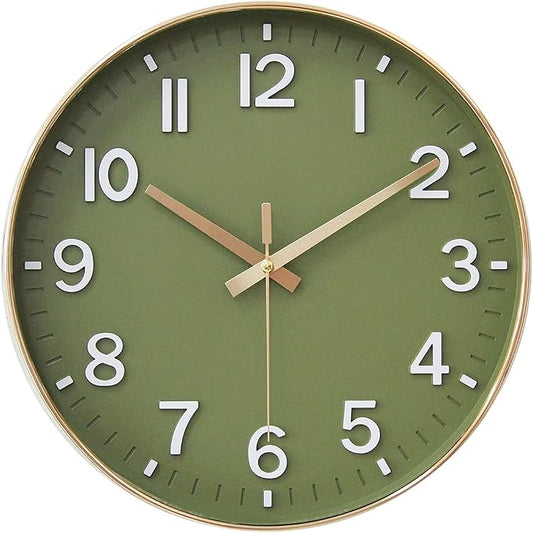 HZDHCLH Wall Clocks Battery Operated, 12 inch Silent Non Ticking Modern Wall by HZDHCLH