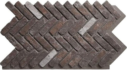 EverStone Herringbone Faux Brick Panel, 46 1/2"W x 25 1/4"H x 1"D, French by EkenaMillwork