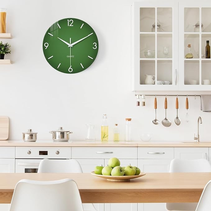 XFM Modern Simple Wall Clocks Battery Operated 20 Inch Large Green Analog Wall - Image 3