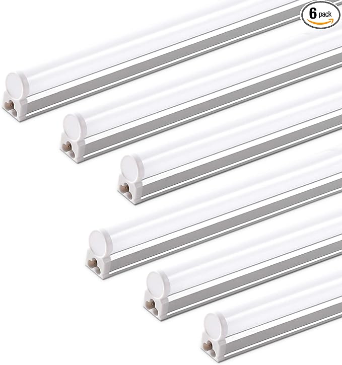 Barrina (Pack of 6 LED T5 Shop Light 3FT, 6500K Super Bright White, Utility by Barrina