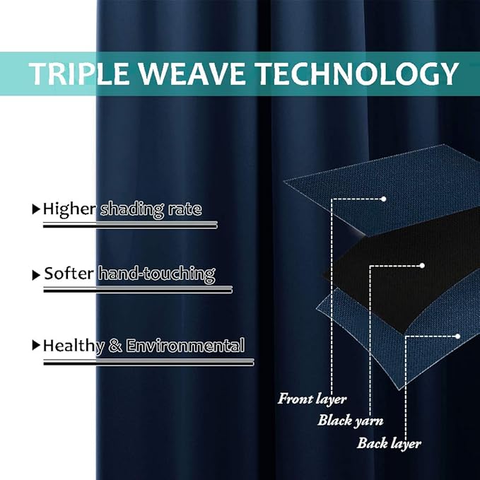 NICETOWN 100% Blackout Curtain Set, Thermal Insulated & Energy Efficiency - Image 6