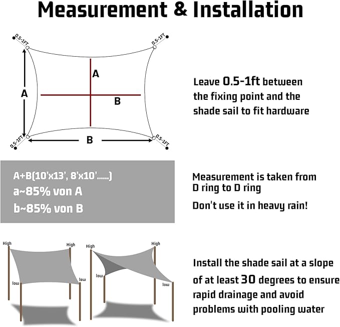 LOVE STORY Right Triangle 12'x14'x18.4' Waterproof Sun Shade Sail Canopy UV Block for Outdoor Patio Backyard Carport,Taupe(We Make Custom Size)