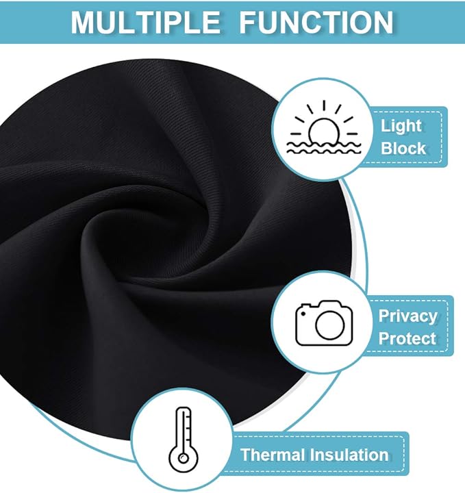 RYB HOME Blackout Curtains Soundproof Energy Saving Insulating Privacy Room - Image 7