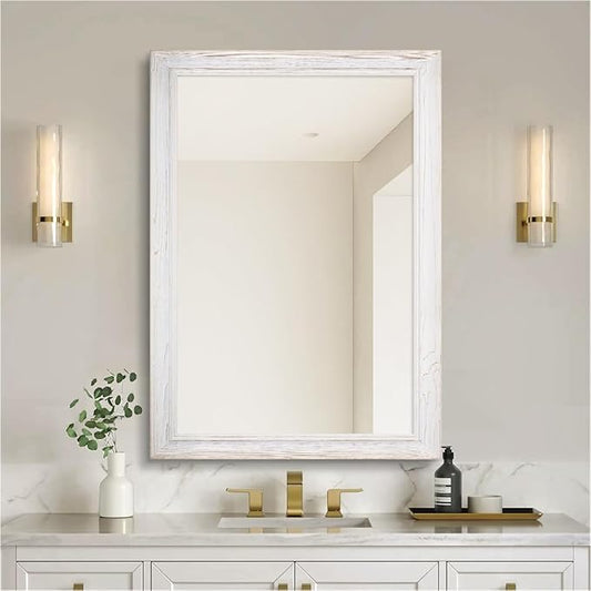 30 x 36 Rustic Wooden Framed Wall Mirror by nolsia