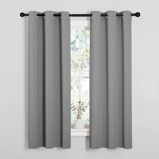 NICETOWN Silver Grey Blackout Curtain Panels by NICETOWN