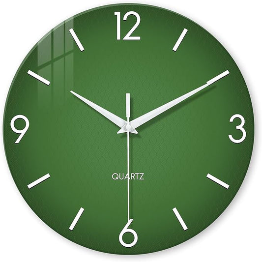 XFM Large Green Wall Clock 24 Inch Simple Wall Clock s Battery Operated Modern by XFMWallClock